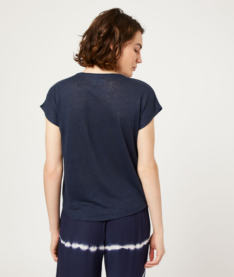 Top manches courtes marine.