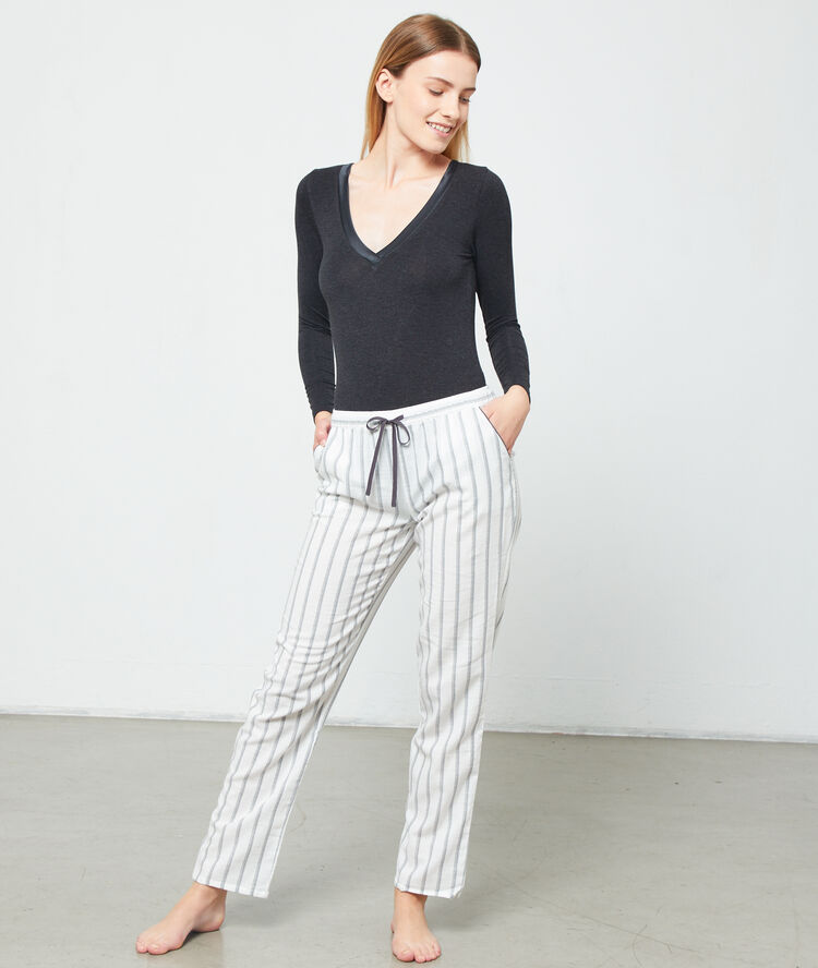 Satin v neck body dark grey.