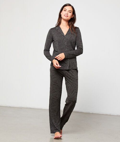 Trousers in print khaki.