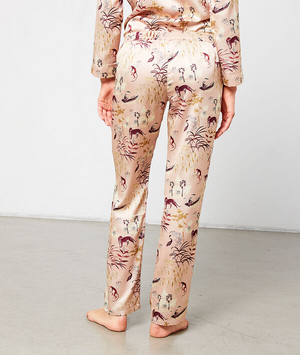 Pantalon satiné imprimé Pantalon satiné imprimé