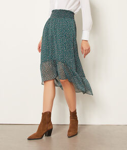 Fluid Printed Skirt;${refinementColor}