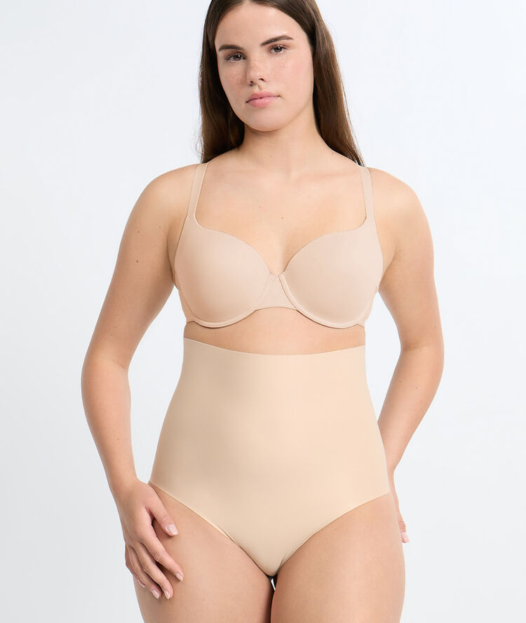 Culotte taille haute - maintien fort beige.