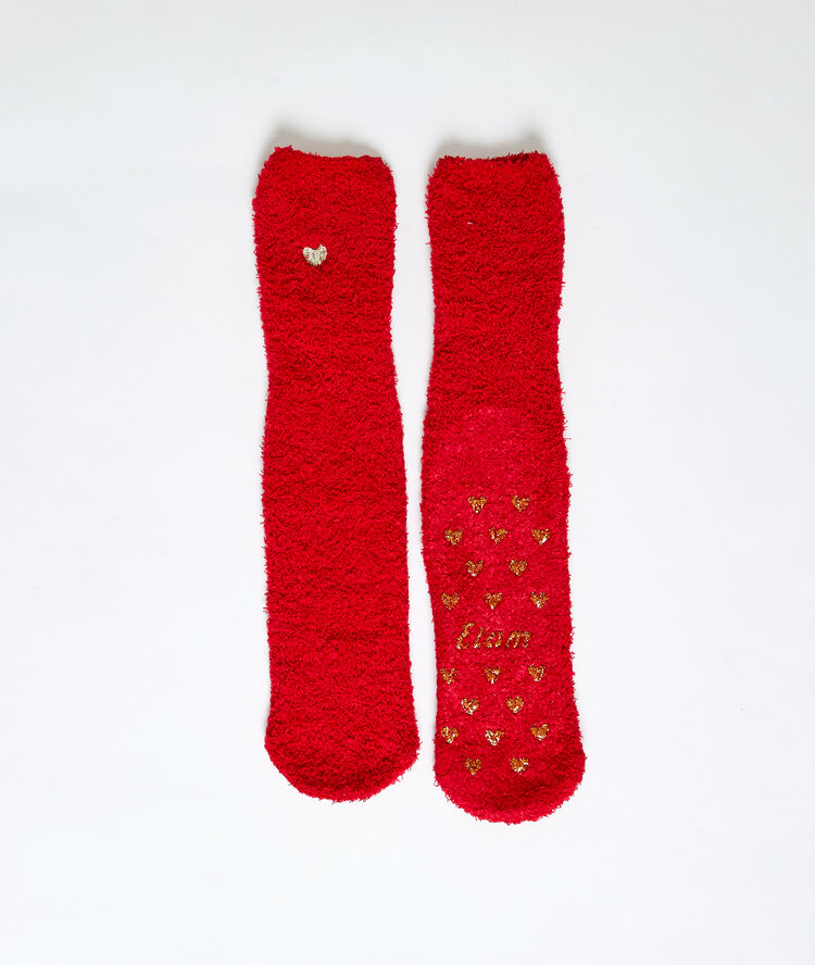Lounge socks red.