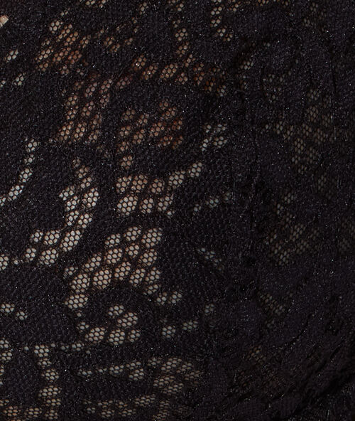 Demi-cup bra black.
