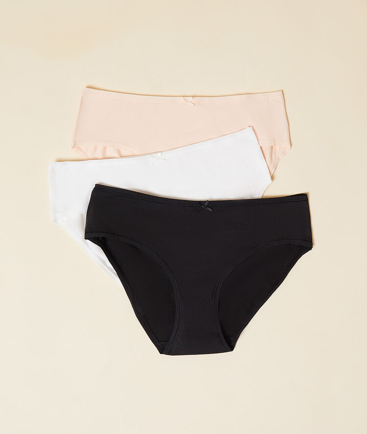 Pack of 3 cotton briefs multi-color.