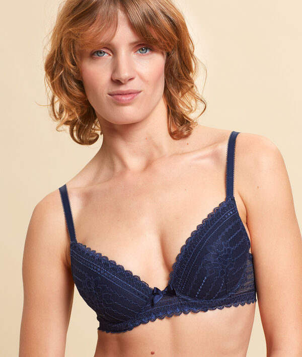 Bra No. 2 - Lace plunging push-up bra;${refinementColor}