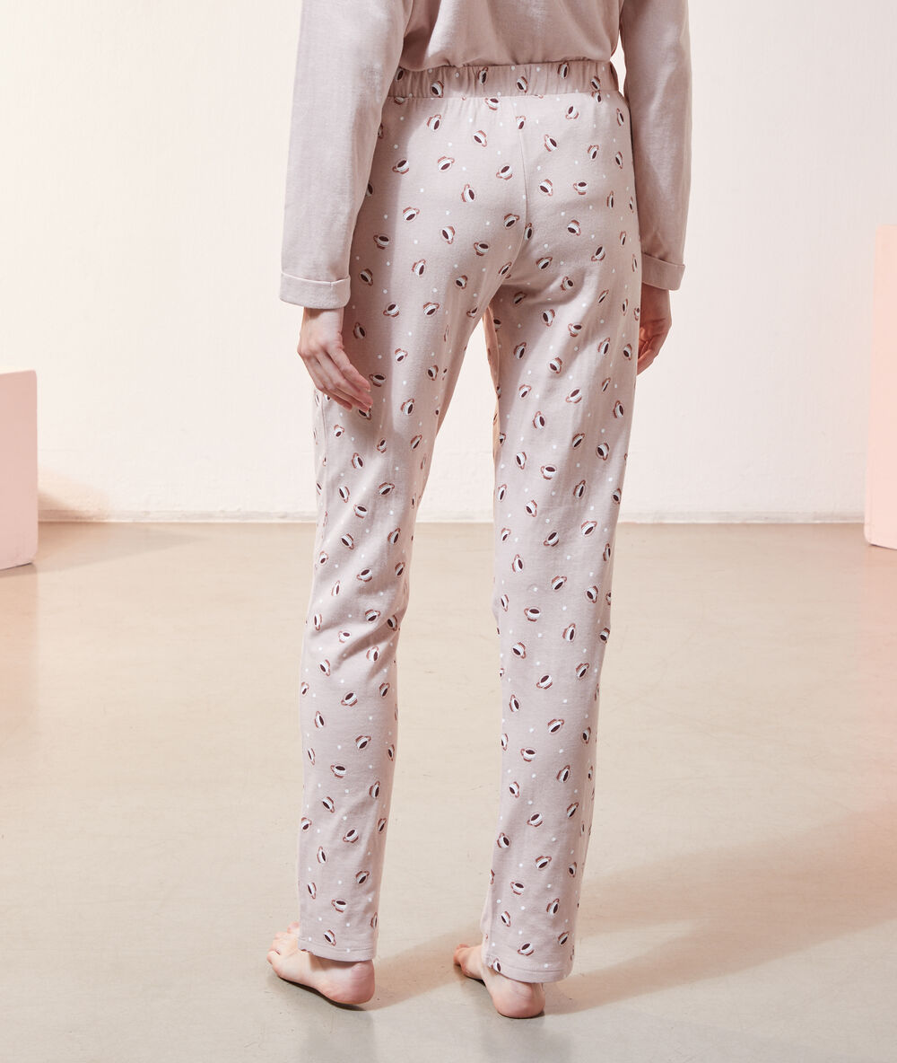 Trousers in print pink.
