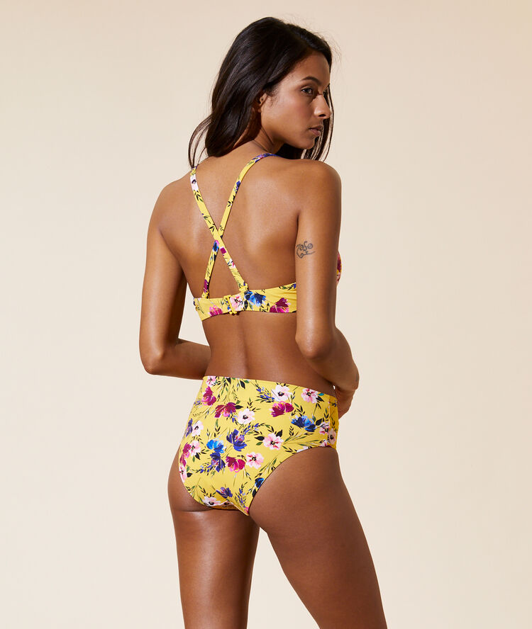 Bikini top, removable pads yellow.