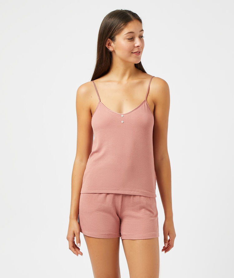 Caraco c&ocirc;tel&eacute; rose.