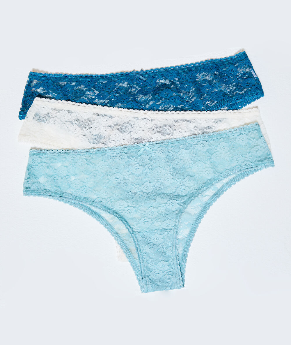 Pack of 3 hipster briefs blue.