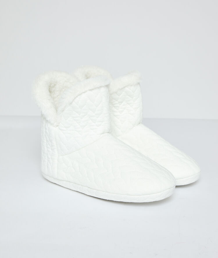 Slipper boots ecru.
