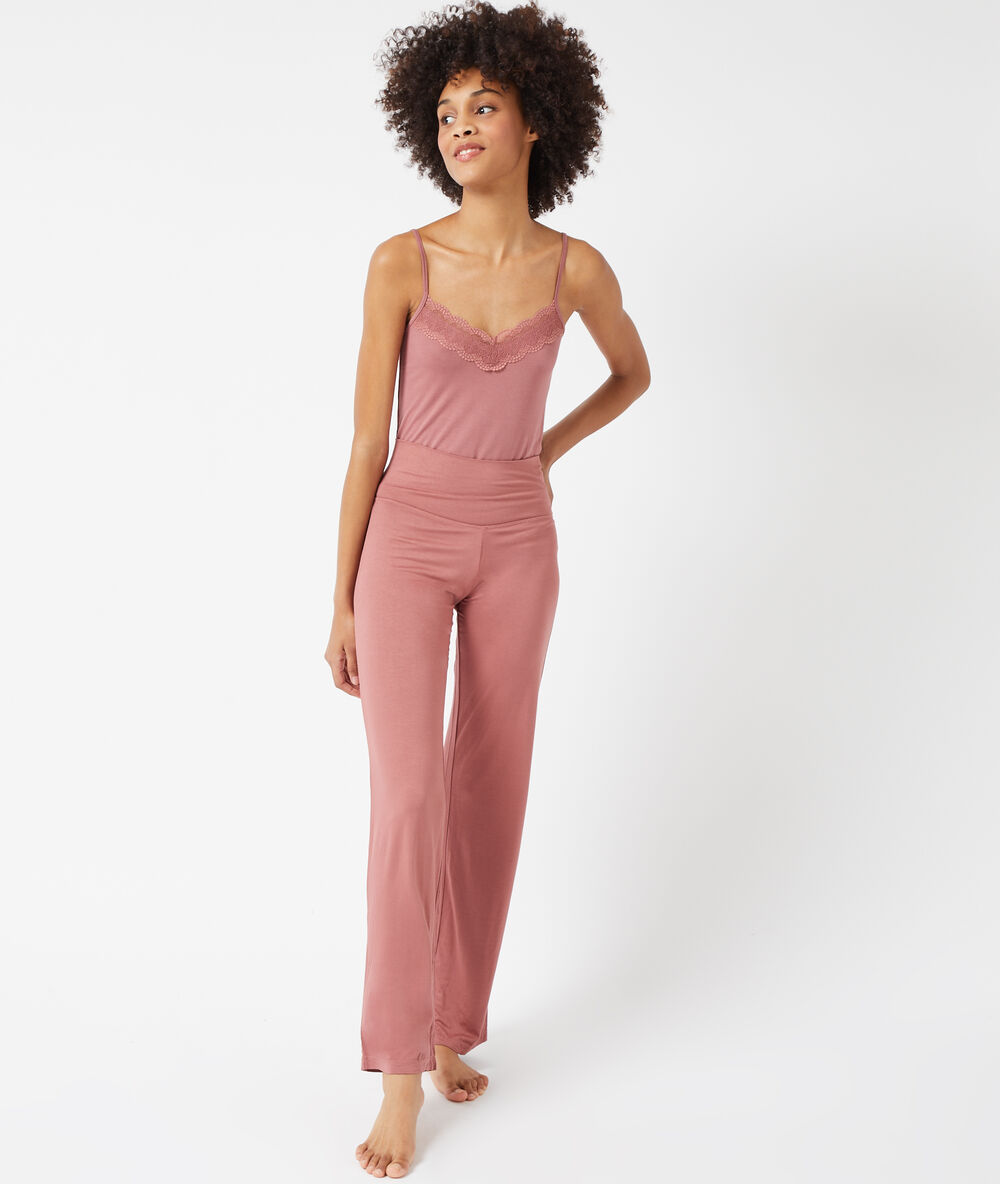 High waist trousers blush.
