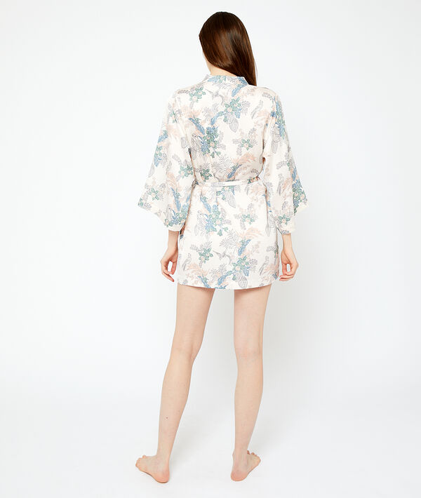 Kimono in a foliage print;${refinementColor}