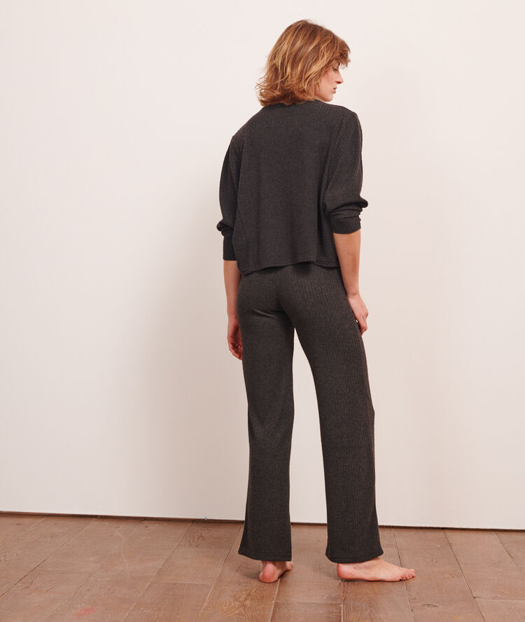 Pantalon c&ocirc;tel&eacute; loungewear anthracite.