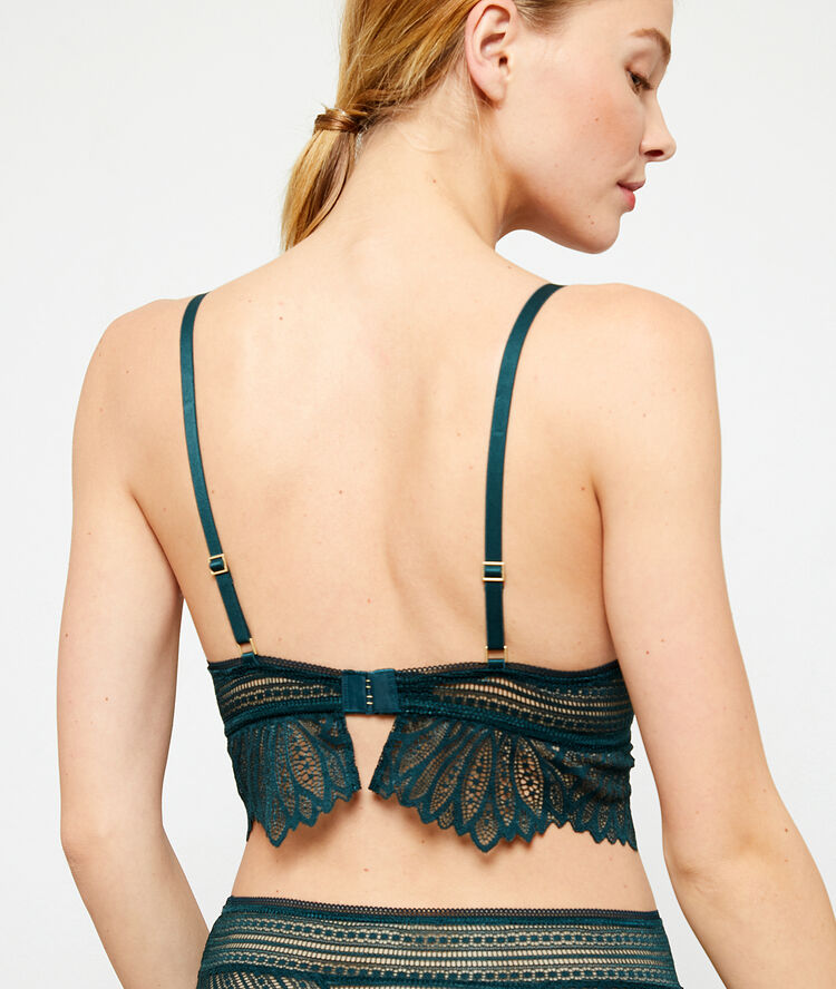 N&deg;2 bra - plunge push-up  pine tree coloured.