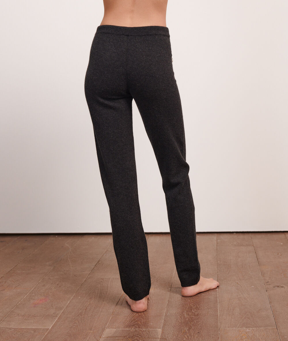 Cashmere trousers charcoal grey.