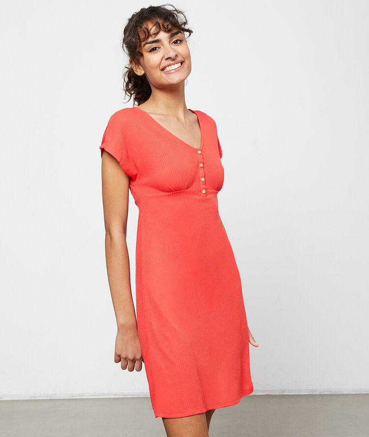 Ribbed babydoll orange.