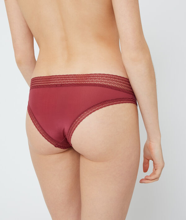 Microfiber hipster, lace edges Microfiber hipster, lace edges;${refinementColor}