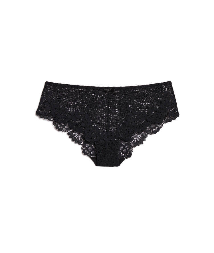 Lace brazilian briefs black.