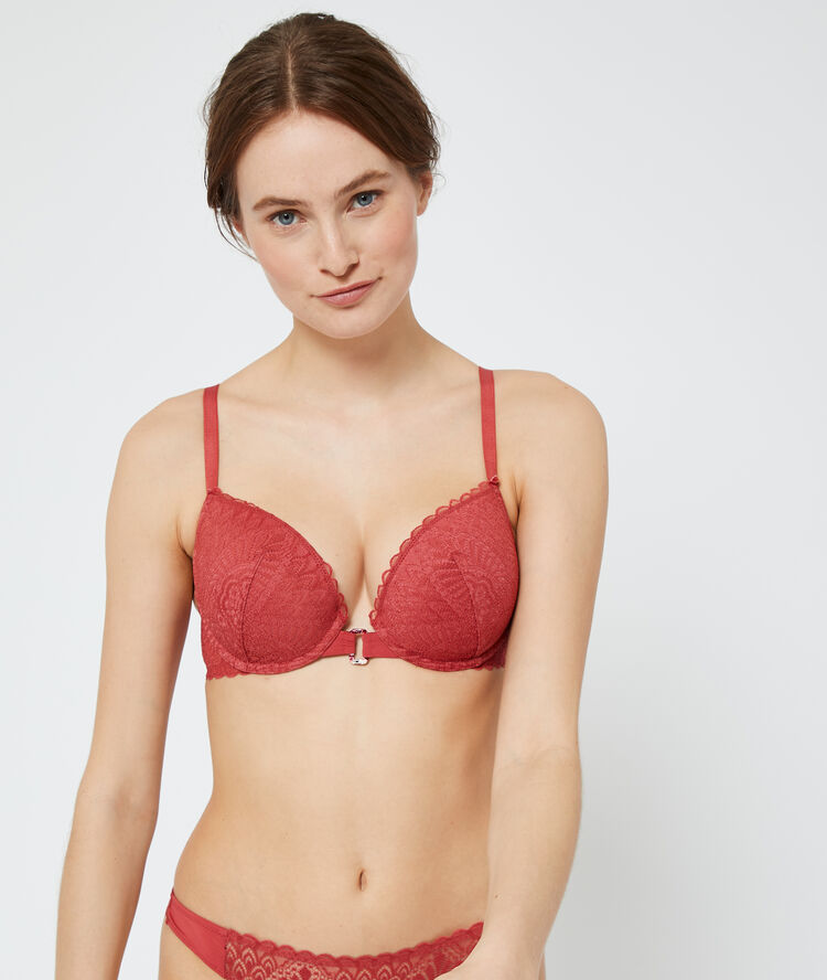 N&deg;5 bra - thin pads red grenadine.