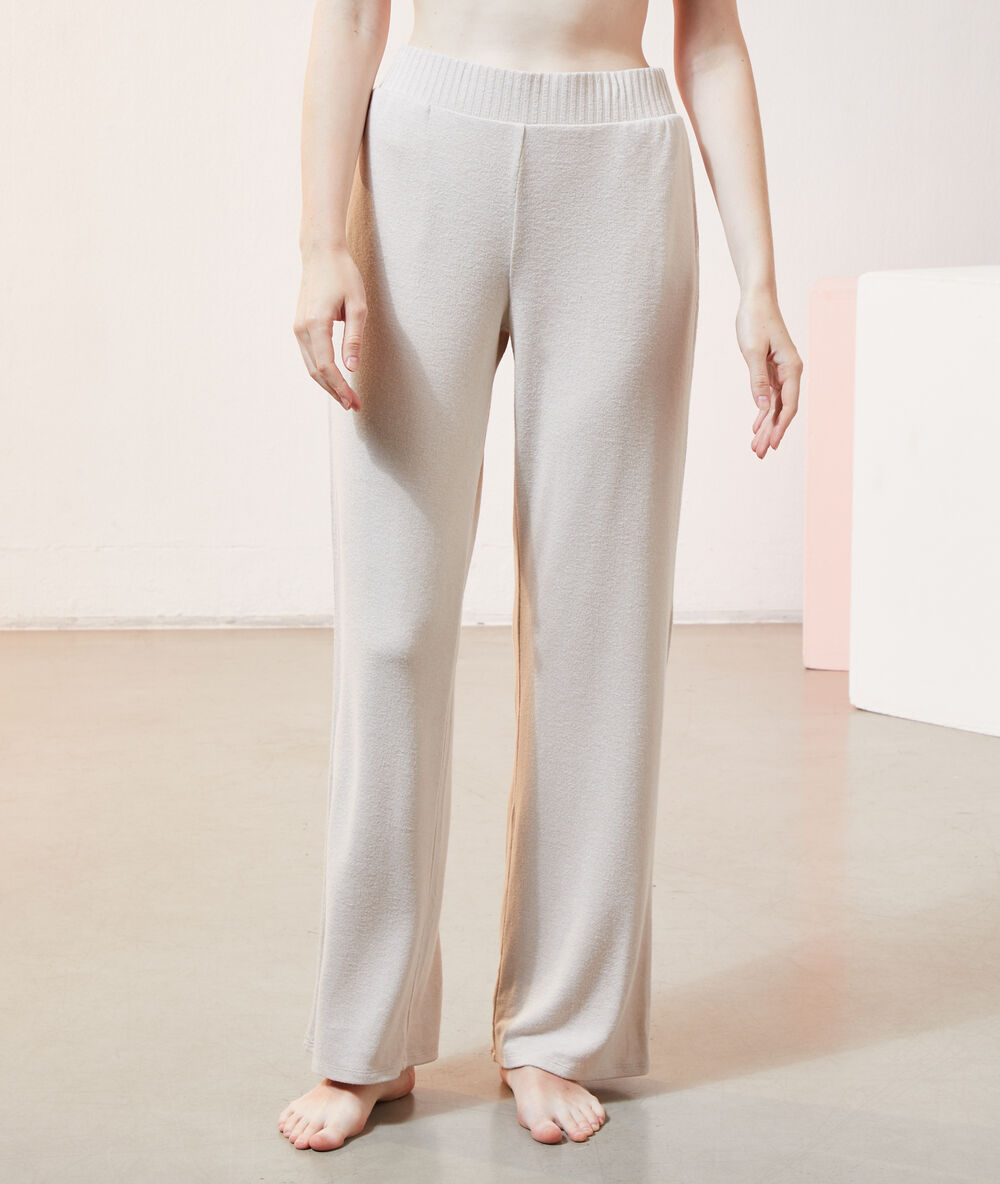 Loungewear trousers beige.