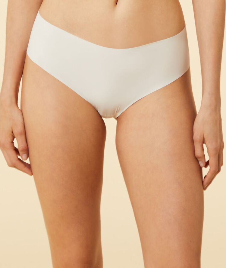 Microfibre invisible hipster briefs white.