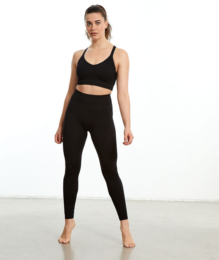 Legging de yoga seamless long noir.