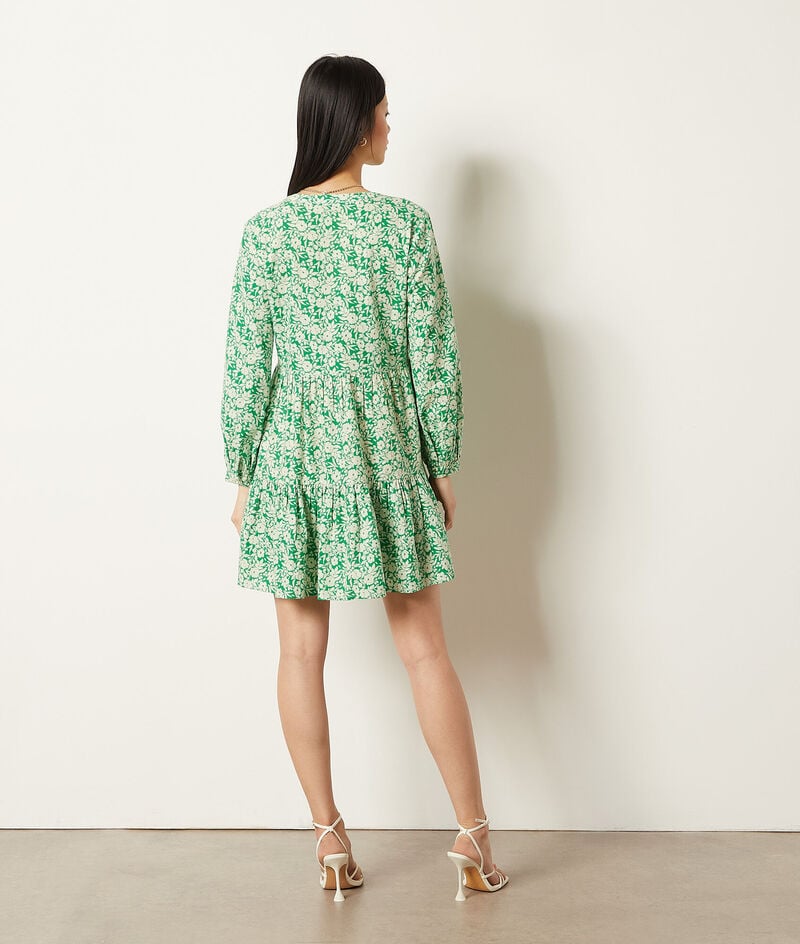 Flowing Floral Dress;${refinementColor}