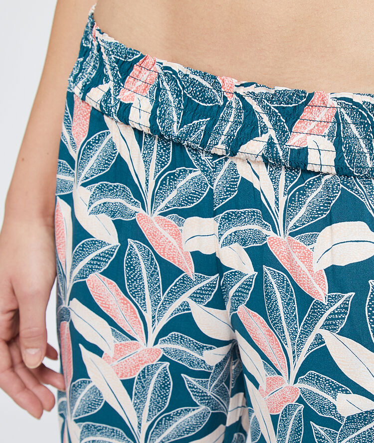 Trousers in a foliage print multicoloured.