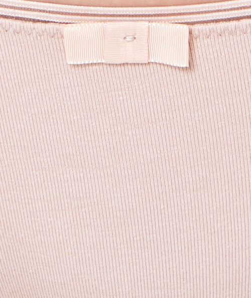 Culotte unie, bande ajourée blush.