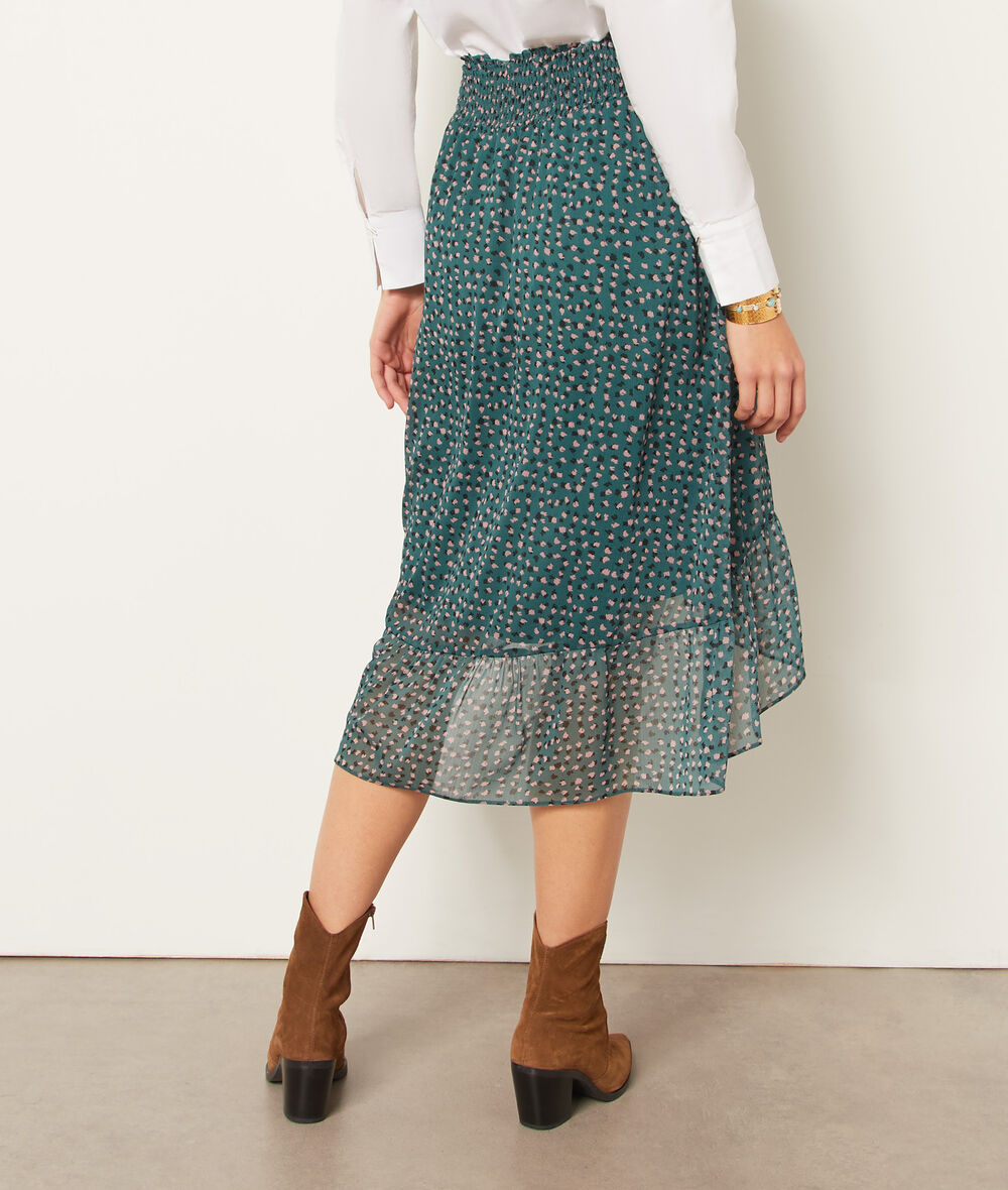 Fluid Printed Skirt;${refinementColor}