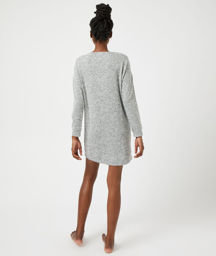 Chemise de nuit "to do list: nothing" gris.