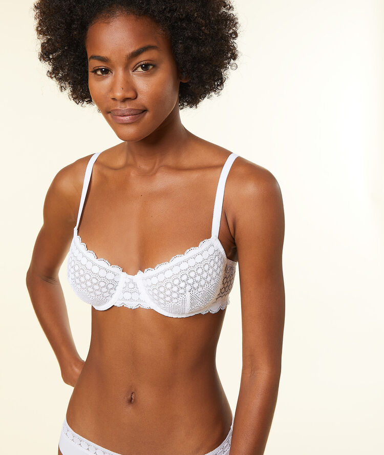 Non-padded bra white.