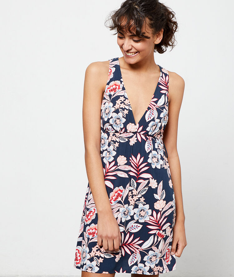 Cross back nightie blue.