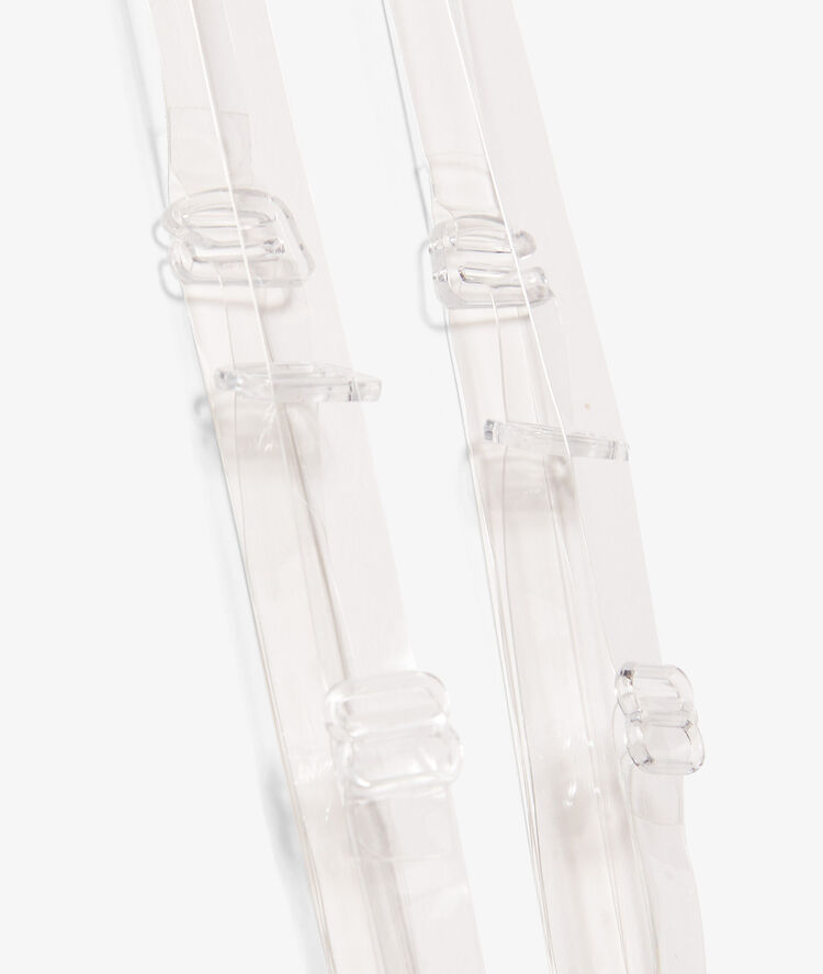 Transparent removable straps transparent.