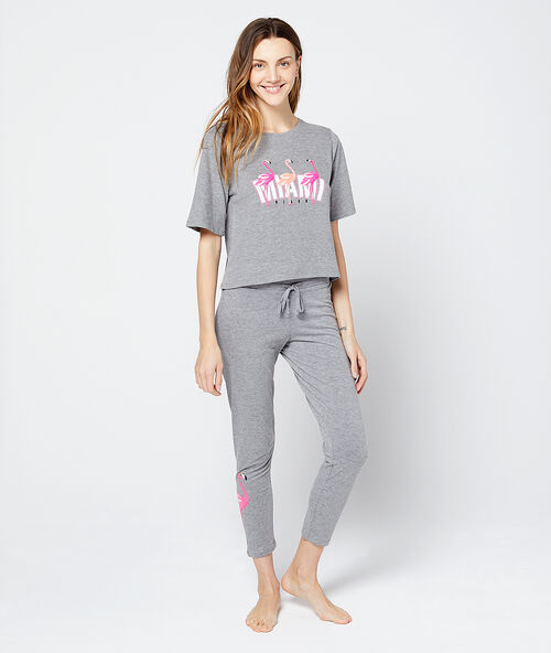 Miami beach' t-shirt grey.