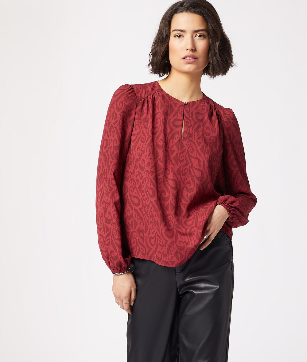 Print blouse;${refinementColor}