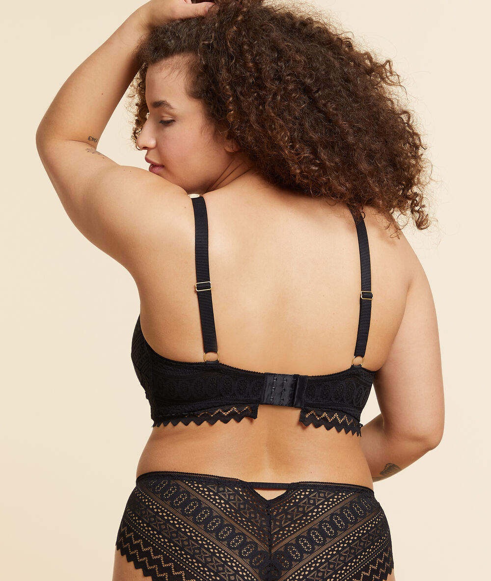 Non-wired bra black.