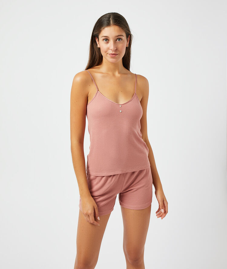 Caraco c&ocirc;tel&eacute; rose.