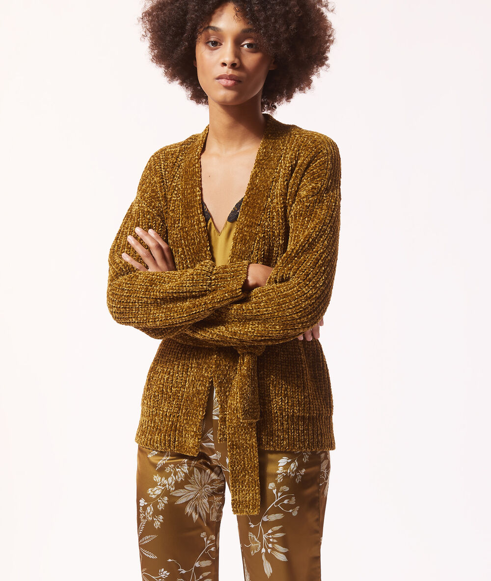 D&eacute;shabill&eacute; en maille iris&eacute;e bronze.