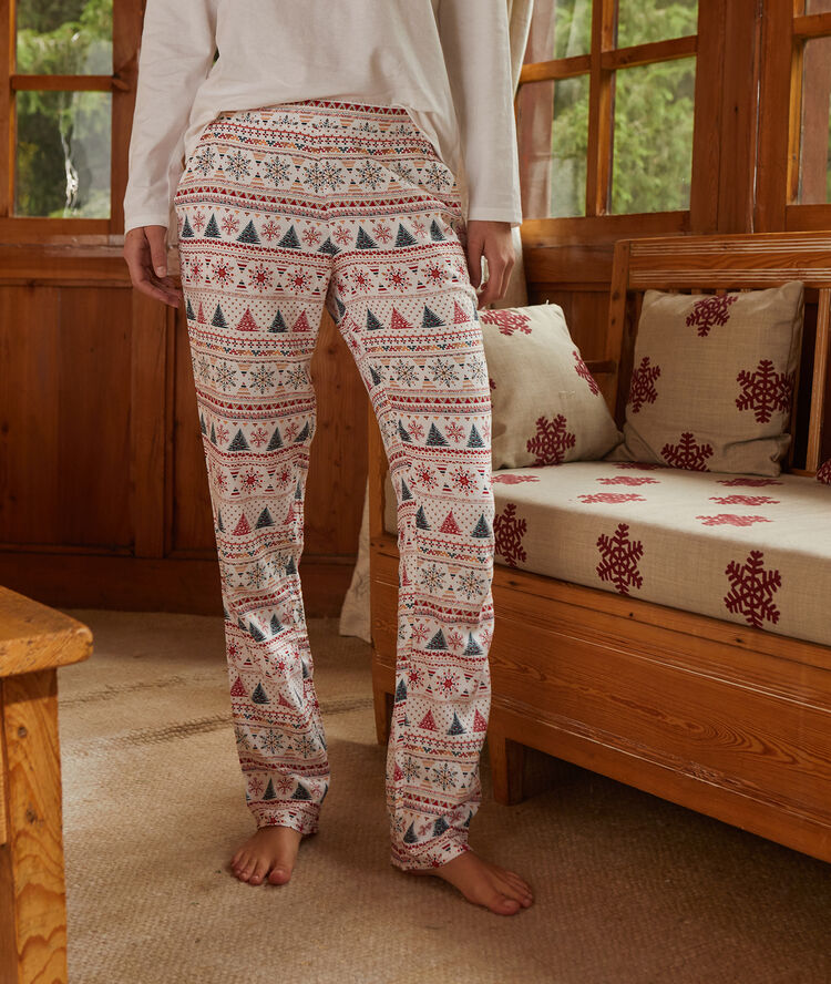 Même pas froid' three-pieces pyjama red.