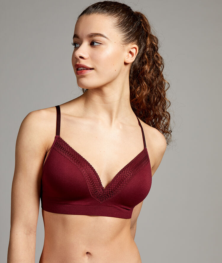Simple bra burgundy.