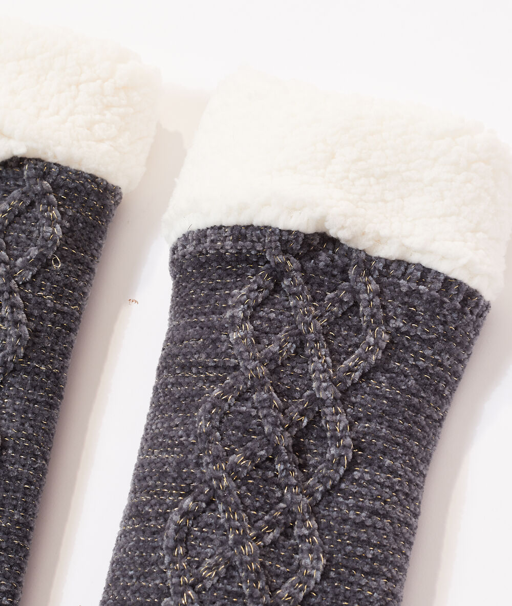Knitted socks anthracite.