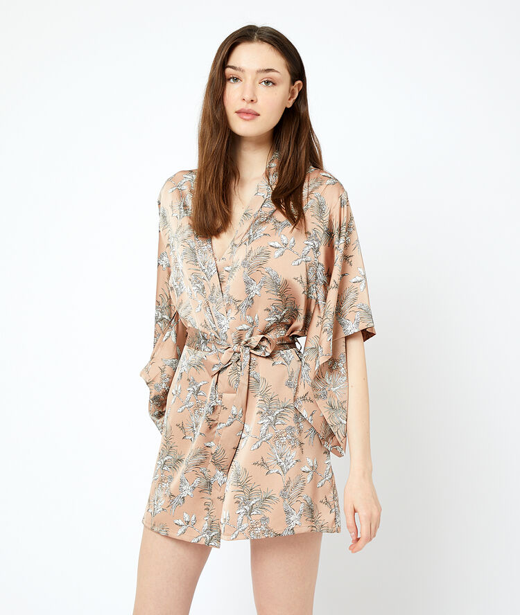 Printed kimono beige.