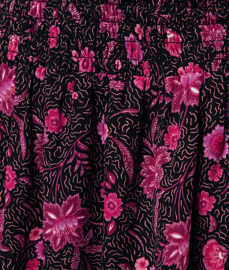 Printed Flared Skirt;${refinementColor}