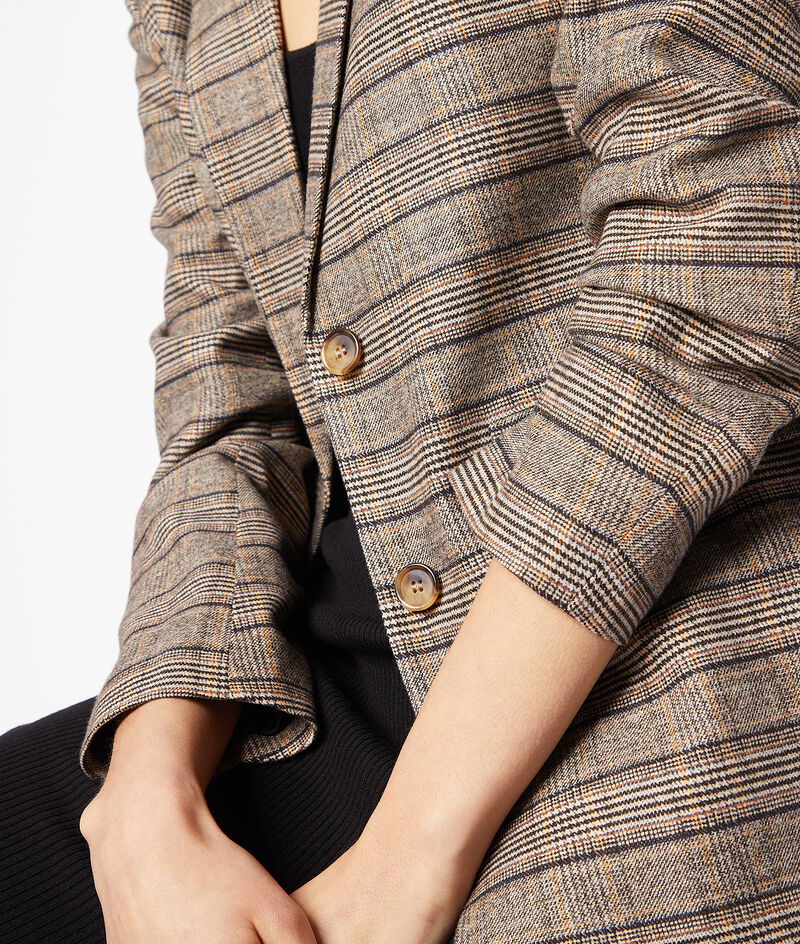 Striped blazer jacket;${refinementColor}