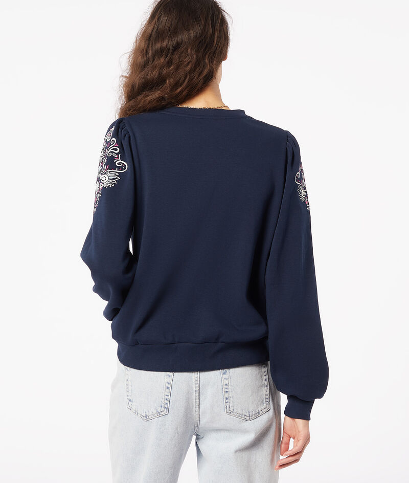 Sweatshirt with embroidery details;${refinementColor}