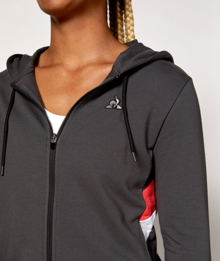 Sweat de training &agrave; capuche anthracite.