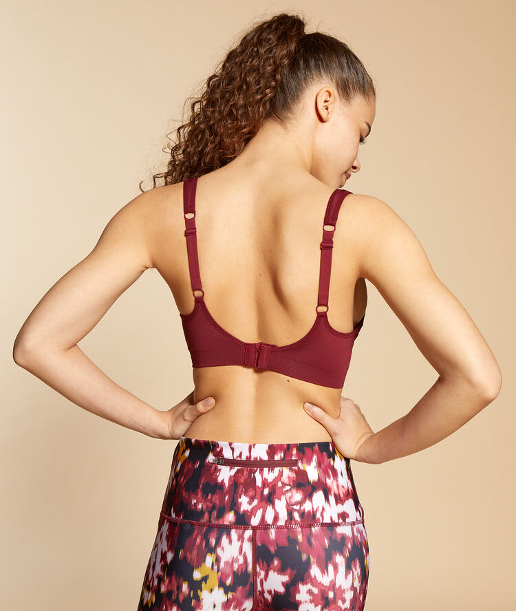 Brassi&egrave;re de training - maintien fort bordeaux grenat.