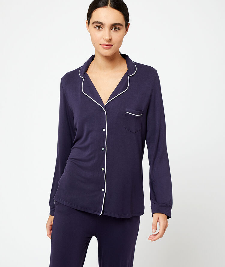 Viscose shirt blue navy.
